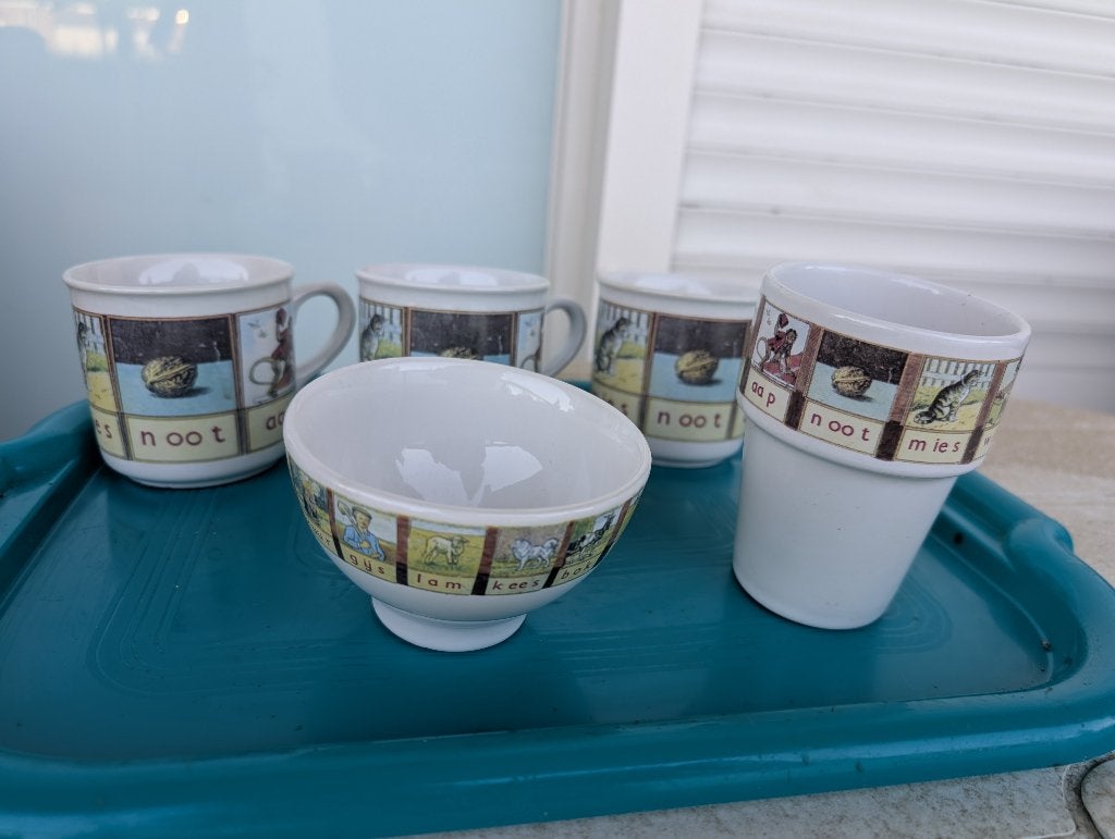 servies Aap, Noot, Mies, Ophalen of Verzenden, Nieuw