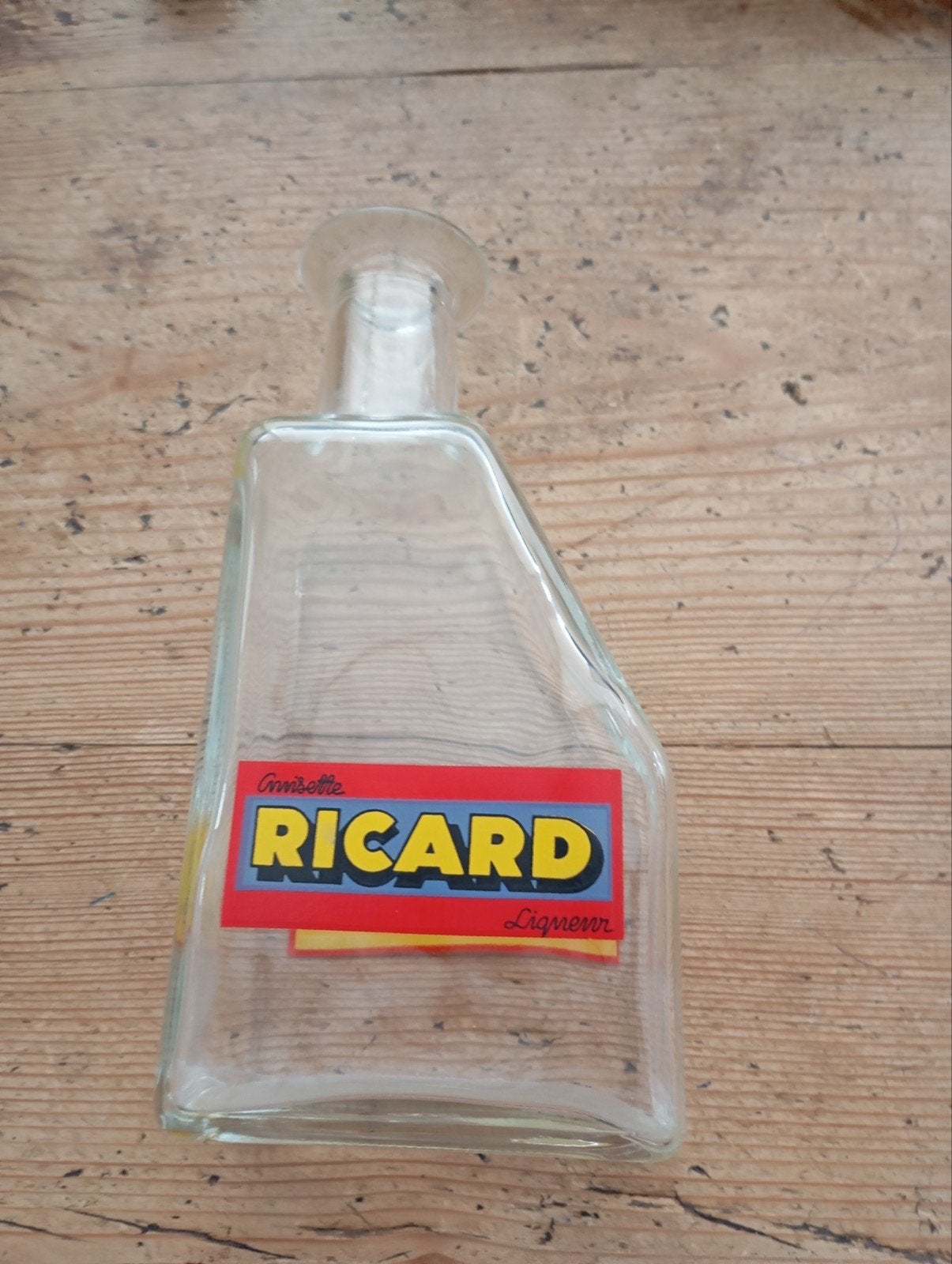 Vintage Ricard Fles Glas schenkkan izgst nostalgie, Ophalen of Verzenden, Gebruiksvoorwerp