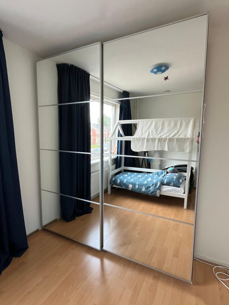Pax kast 200x236x35 (bxhxd) incl spiegelschuifdeuren, Ophalen, Zo goed als nieuw, 50 tot 75 cm, 200 cm of meer