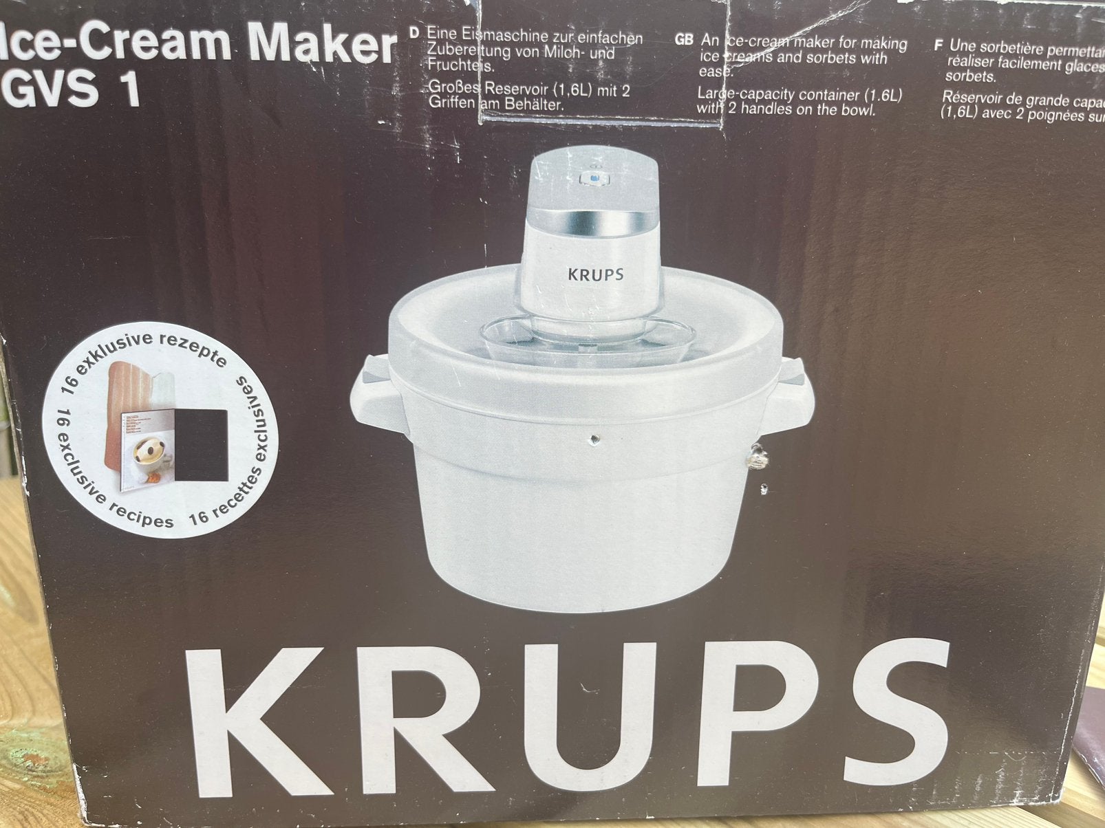 Krups ijsmachine gvs1 NIEUW, Overige typen, Ophalen of Verzenden, Nieuw, Wit