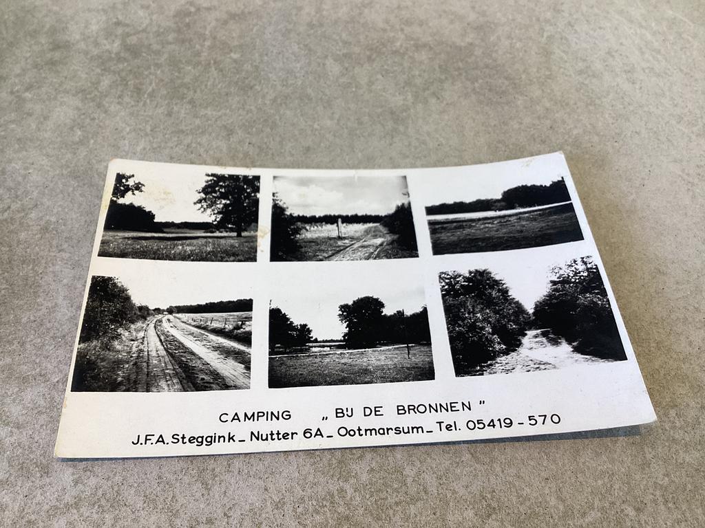 Ootmarsum.     Camping ,, Bij de Bronnen”, Verzamelen, Ansichtkaarten | Nederland, Ophalen of Verzenden