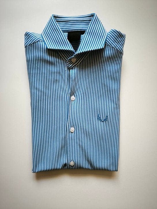 Zumo heren overhemd maat S katoen, Kleding | Heren, Zumo, Blauw, Halswijdte 38 (S) of kleiner, Ophalen of Verzenden