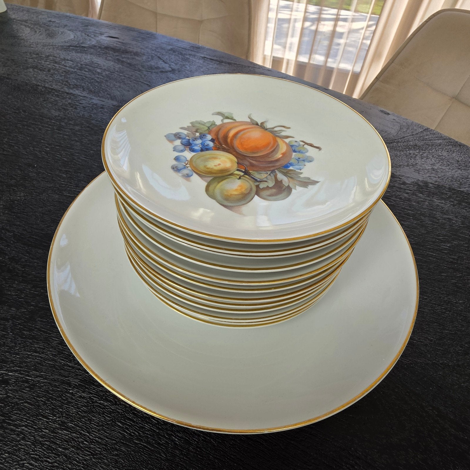 Prachtig 13-delig compleet gebakservies van HUTSCHENREUTHER, Ophalen of Verzenden