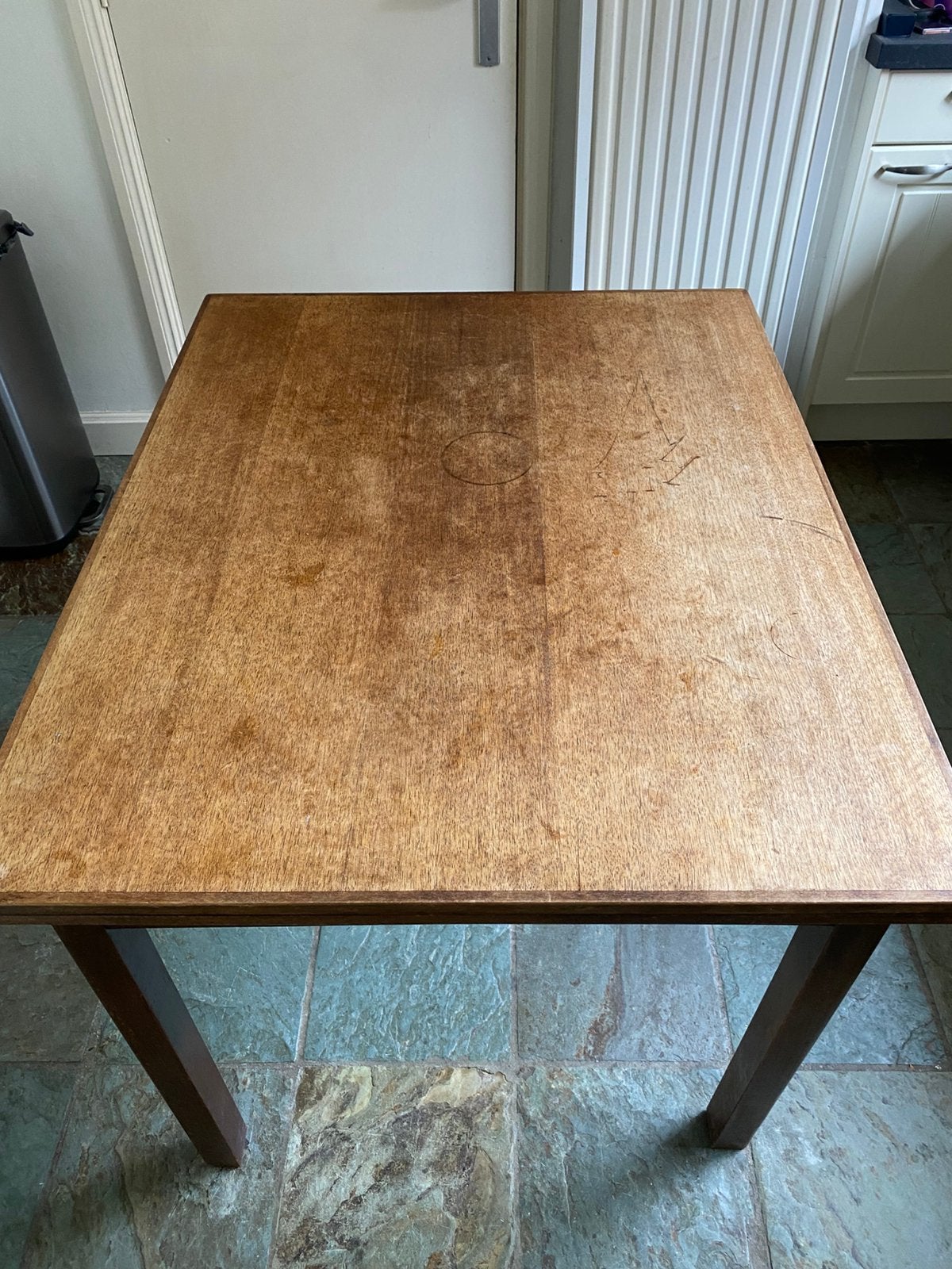 Uitschuifbare tafel, Gebruikt, 100 tot 150 cm, Vier personen, Rechthoekig