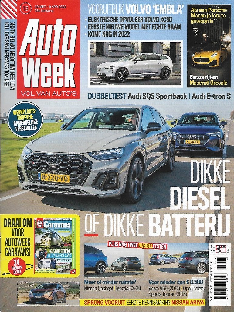 Dubbeltest Volvo V60 (2012) vs Opel Insignia (2013) AutoWeek, Ophalen of Verzenden, Gelezen, Volvo, Autoweek