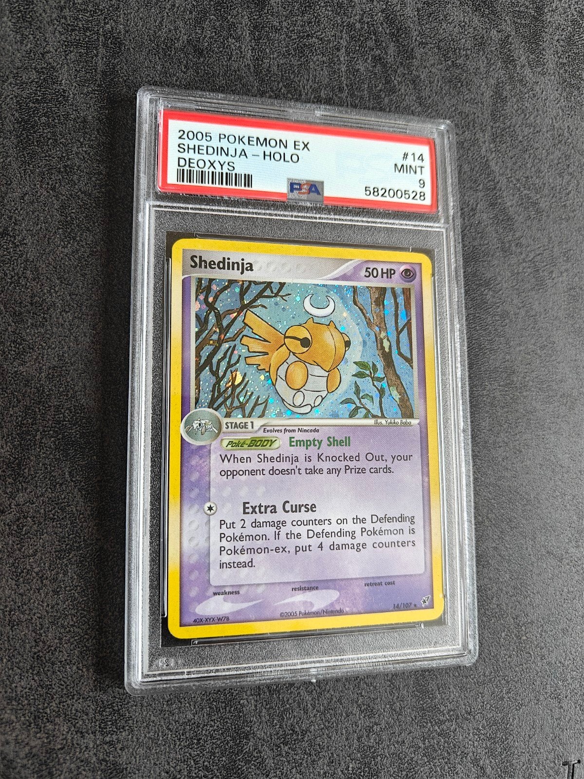 Shedinja Holo EX Deoxys PSA 9, Hobby en Vrije tijd, Verzamelkaartspellen | Pokémon, Ophalen of Verzenden
