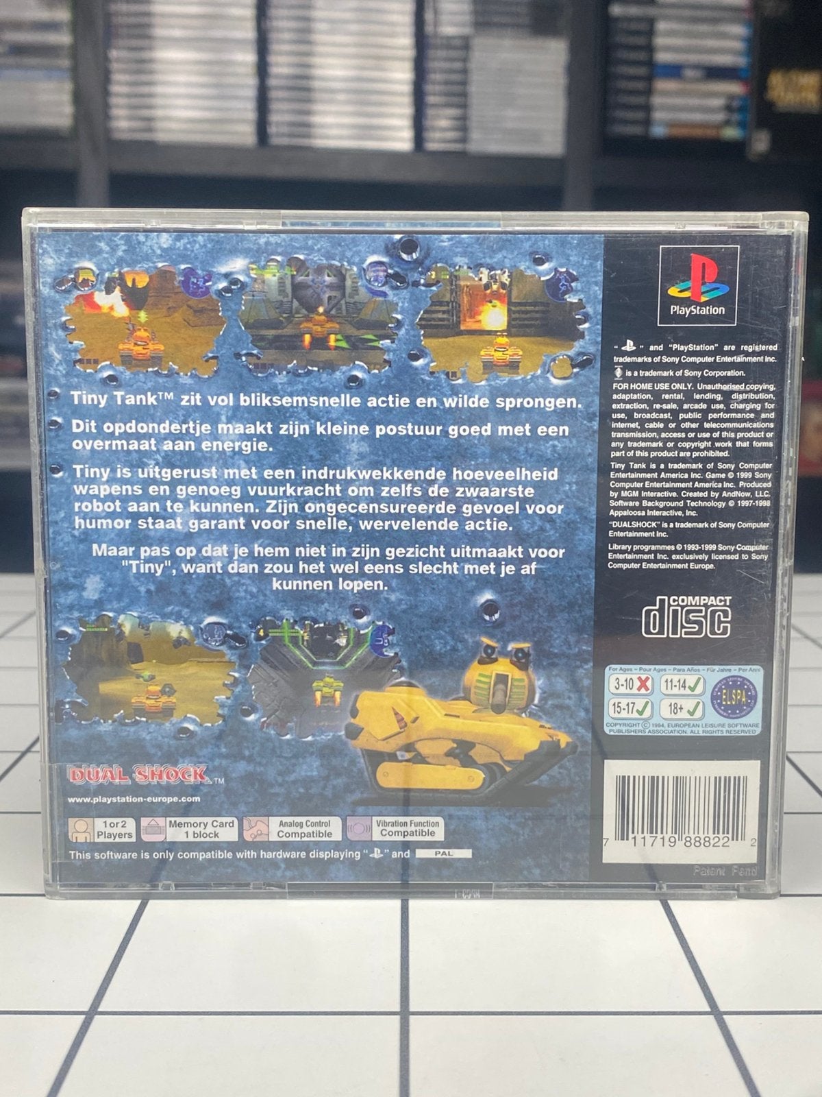 Tiny Tank - PS1 PlayStation 1 Game - Compleet, Shooter, 2 spelers, Ophalen of Verzenden, Www.sony.com