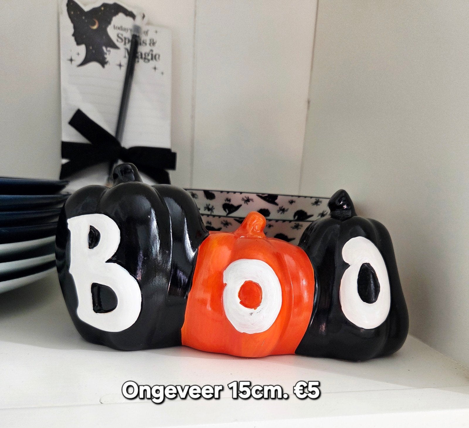Halloween decoratie: pompoenen, schedel, Boo, Overige stijlen, Ophalen of Verzenden, Zo goed als nieuw, Oranje