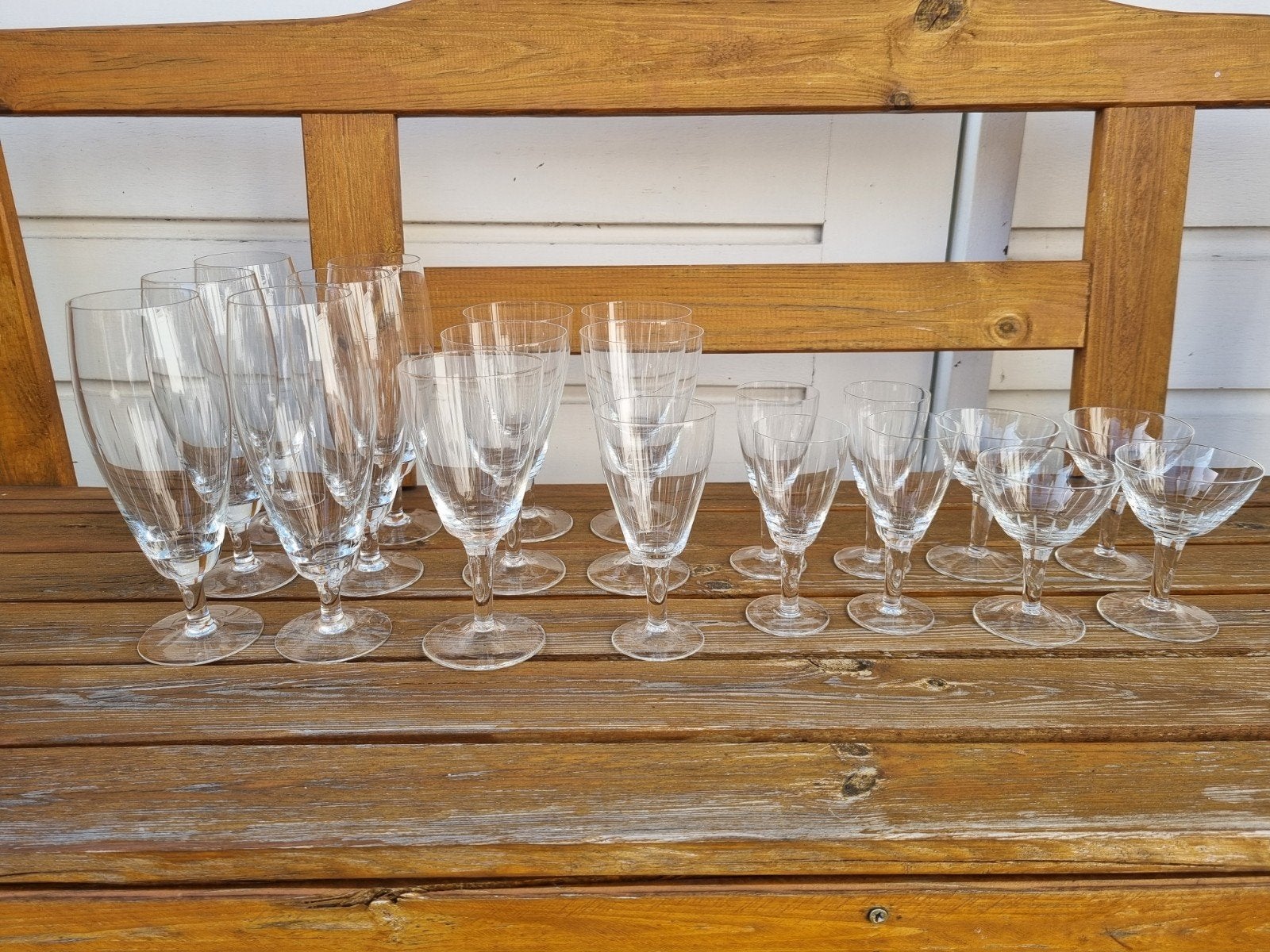20 Kristallen glazen, gegraveerd glas, Ophalen