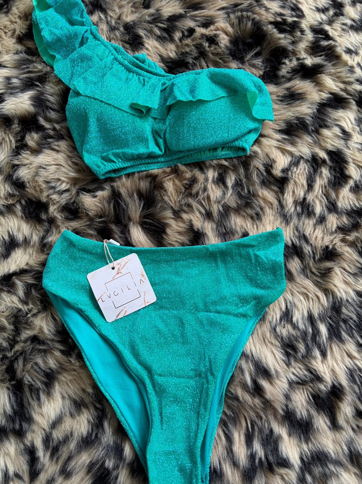 Sale 70% laatste bikini Turq met glitter S/M, Ophalen of Verzenden, Nieuw, Groen, Bikini