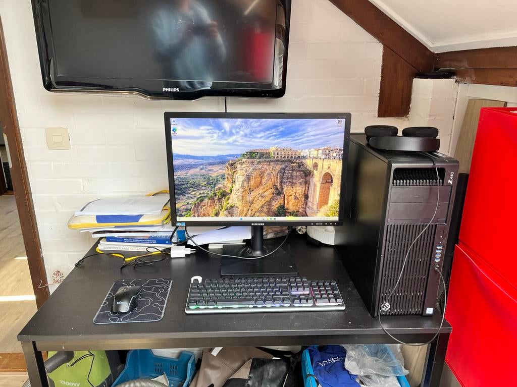 Complete Low-Mid Range Gaming PC Set met Accessoires, Computers en Software, Desktop Pc's, Gebruikt, 3 tot 4 Ghz, HDD, SSD, 16 GB