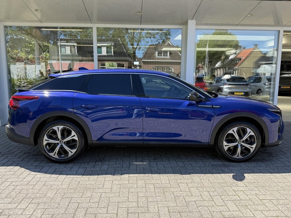 Citroen C5 X 1.6 Plug-in Hybrid 225 Feel | Climate & Adaptiv, Auto's, Citroën, 4 cilinders, Blauw, Leder en Stof, Plug-in hybride