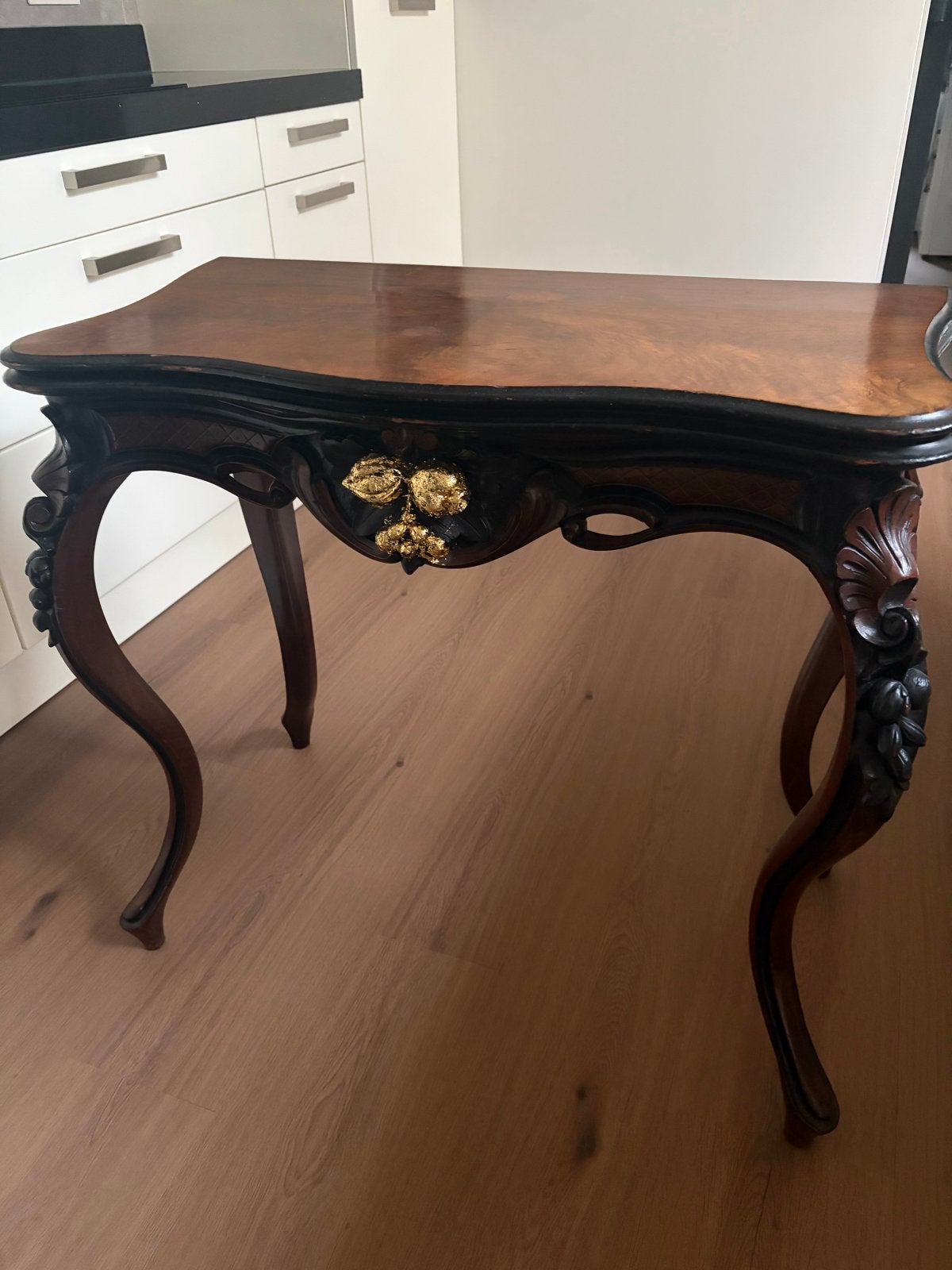 Antieke bijzettafel met lade en speelblad, Antiek en Kunst, Ophalen
