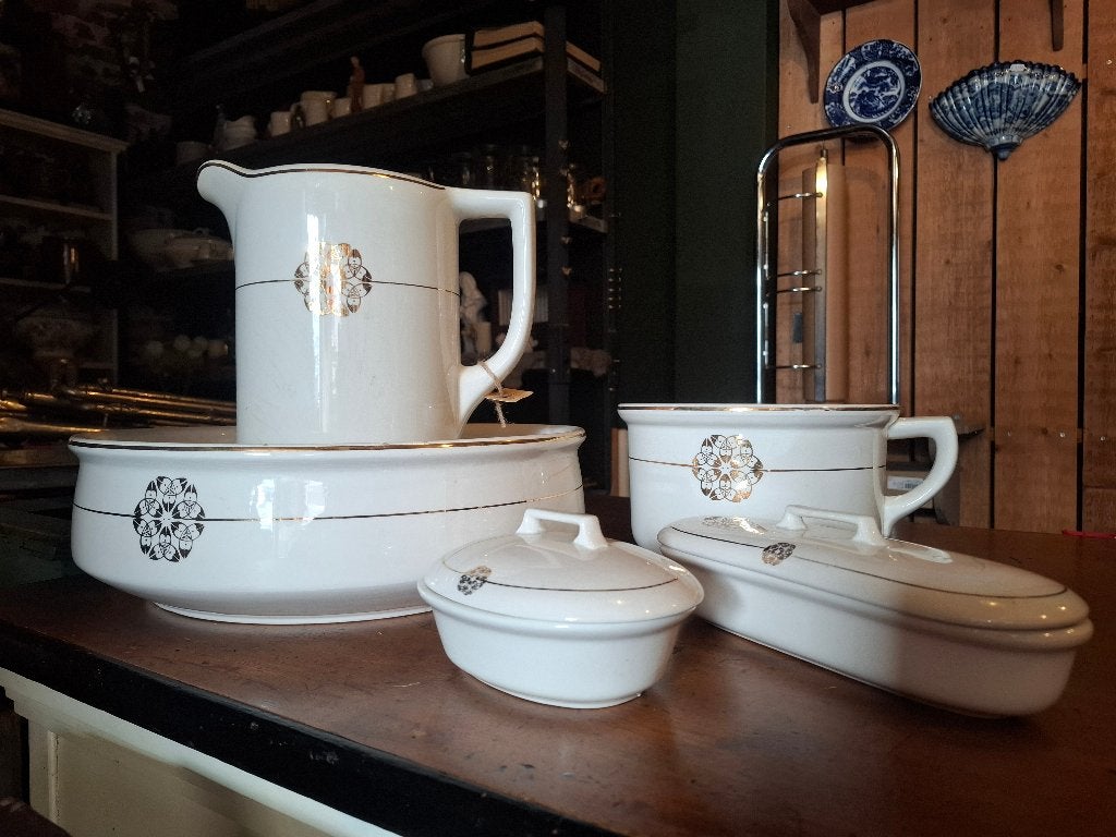 SALE, compleet lampetstel, Societe Ceramique model Leiden, Antiek en Kunst, Ophalen