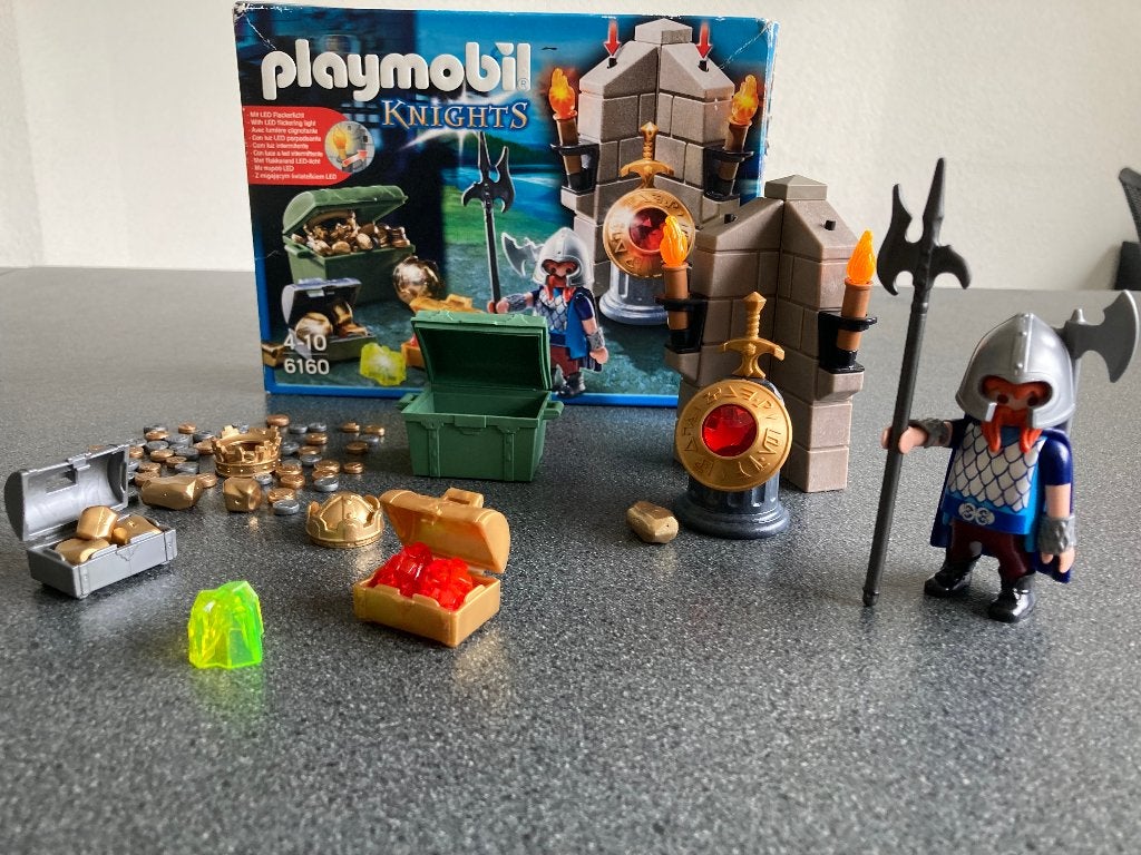 Playmobil piraten schatkist landkaart kanon munitie wapens, Ophalen of Verzenden, Zo goed als nieuw, Complete set