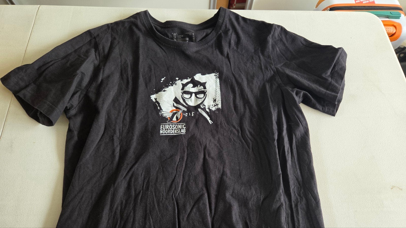 Hanes Eurosonic Noorderslag 2010 T-shirt Maat L Zwart, Maat 52/54 (L), Verzenden, Zwart, Hanes