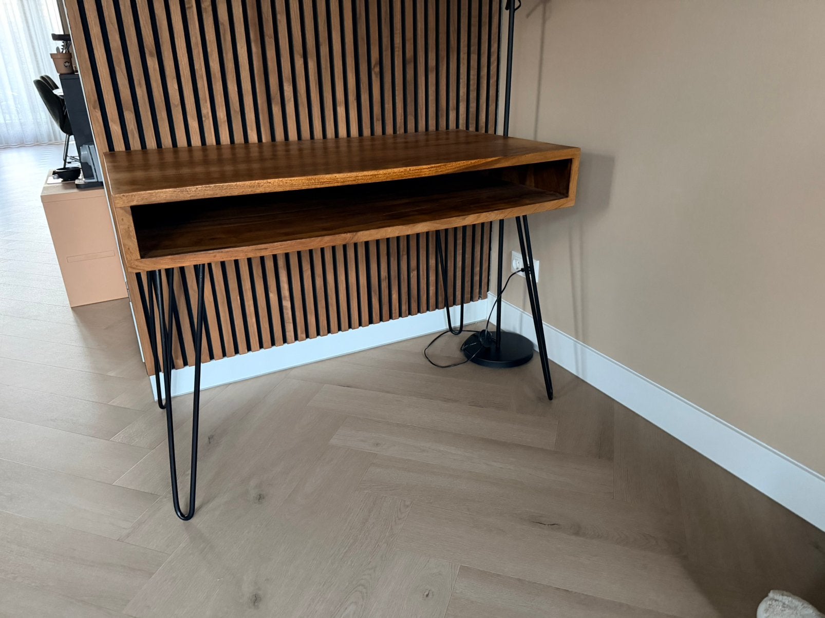 Bureau Sheesham hout (110x60x76), Ophalen, Opbergruimte, 110 cm, Hout