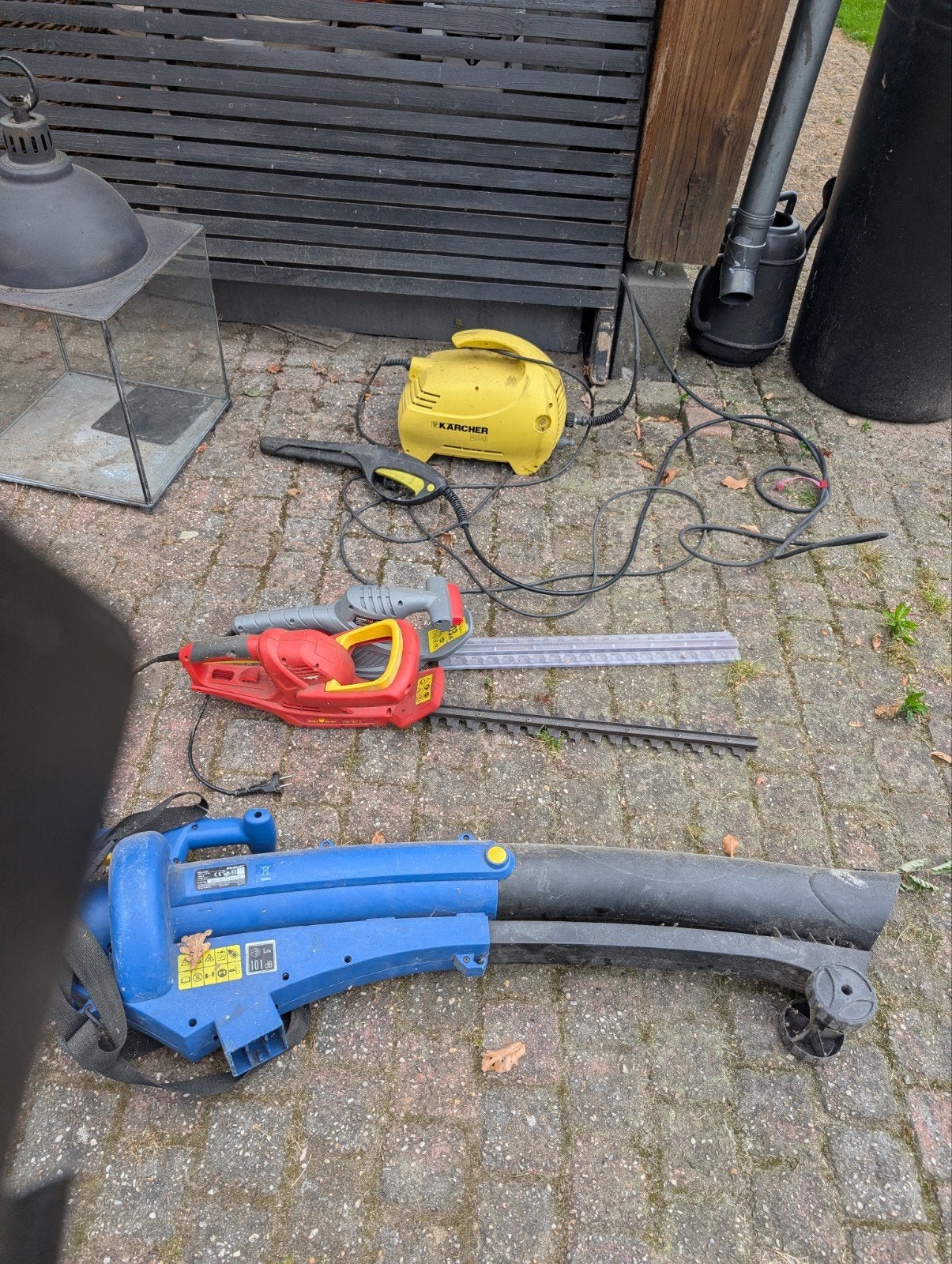 Diverse tuin apparatuur heggenschaar bladblazer, Ophalen, Gebruikt