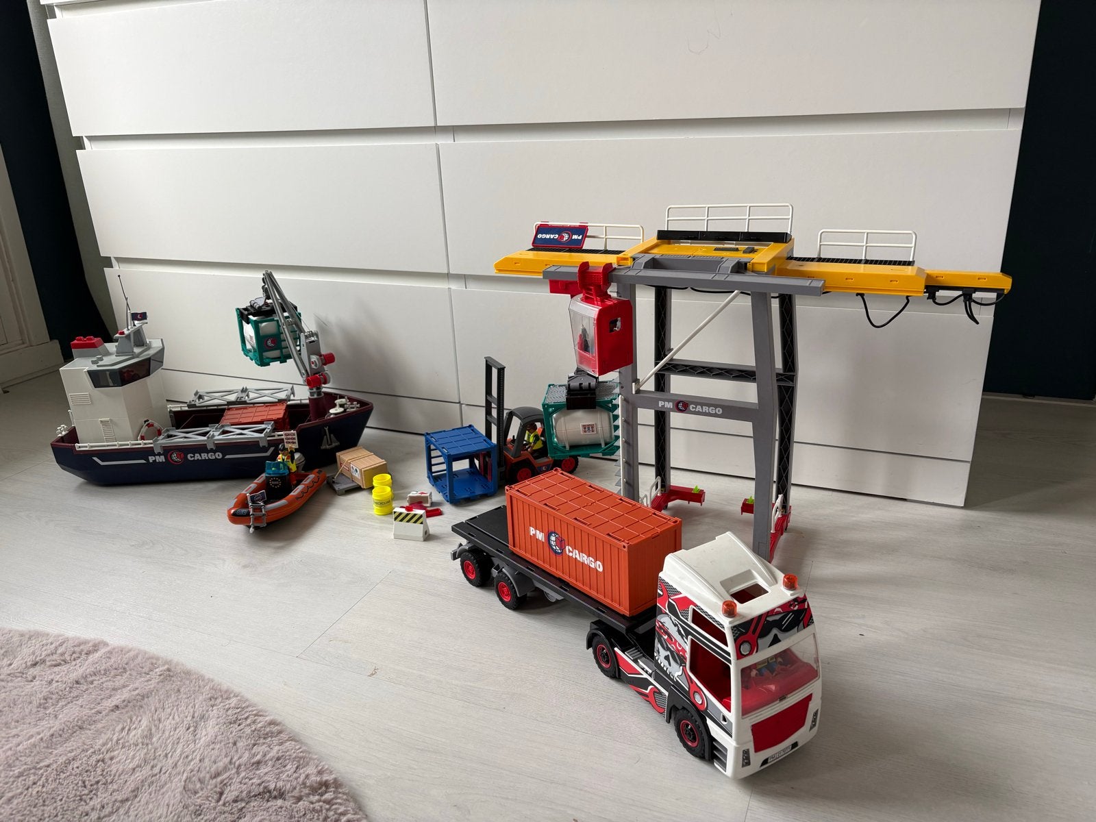 Playmobil Volledige Havenset met Kraan, Boot en Vrachtwagen, Kinderen en Baby's, Ophalen, Gebruikt, Complete set, City action