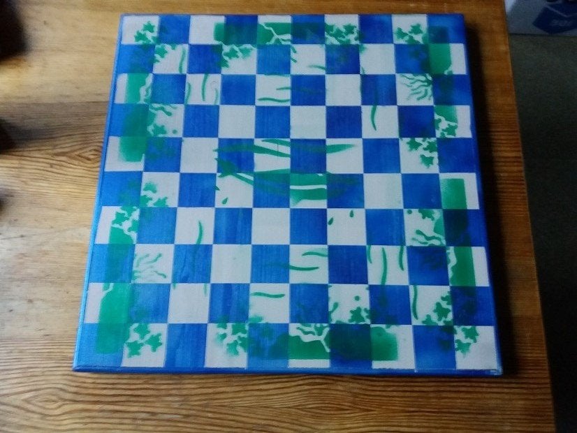 Kunstzinnig Dambord, Een of twee spelers, Ophalen of Verzenden, Zo goed als nieuw