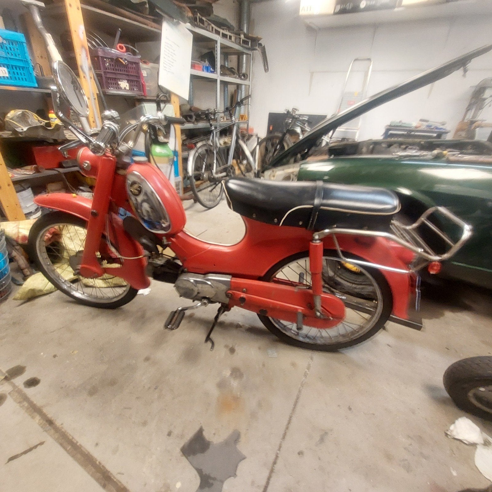 Honda viertakt brommer uit 1962 - Volledig gerestauree, Fietsen en Brommers, Ophalen, Maximaal 45 km/u, Overige merken
