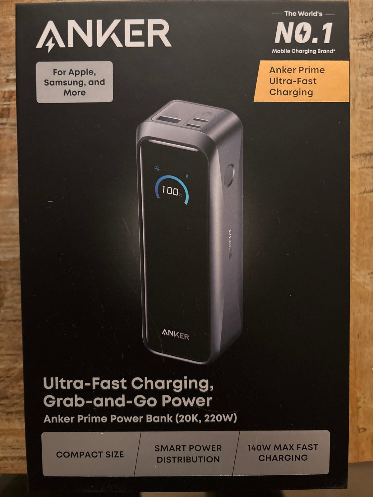 Anker Prime Power Bank (20K, 220W) - Ultra-Fast Opladen, Ophalen of Verzenden, Nieuw