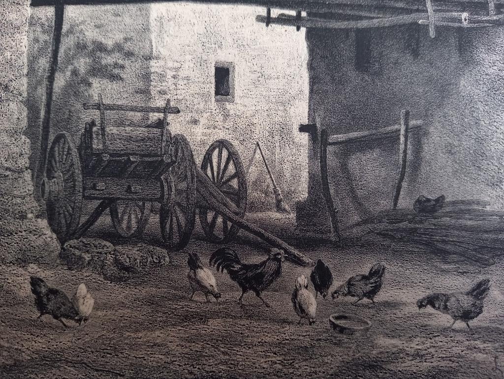 L.Hanedoes Boerderij Litho F.Weissenbruch, Ophalen of Verzenden