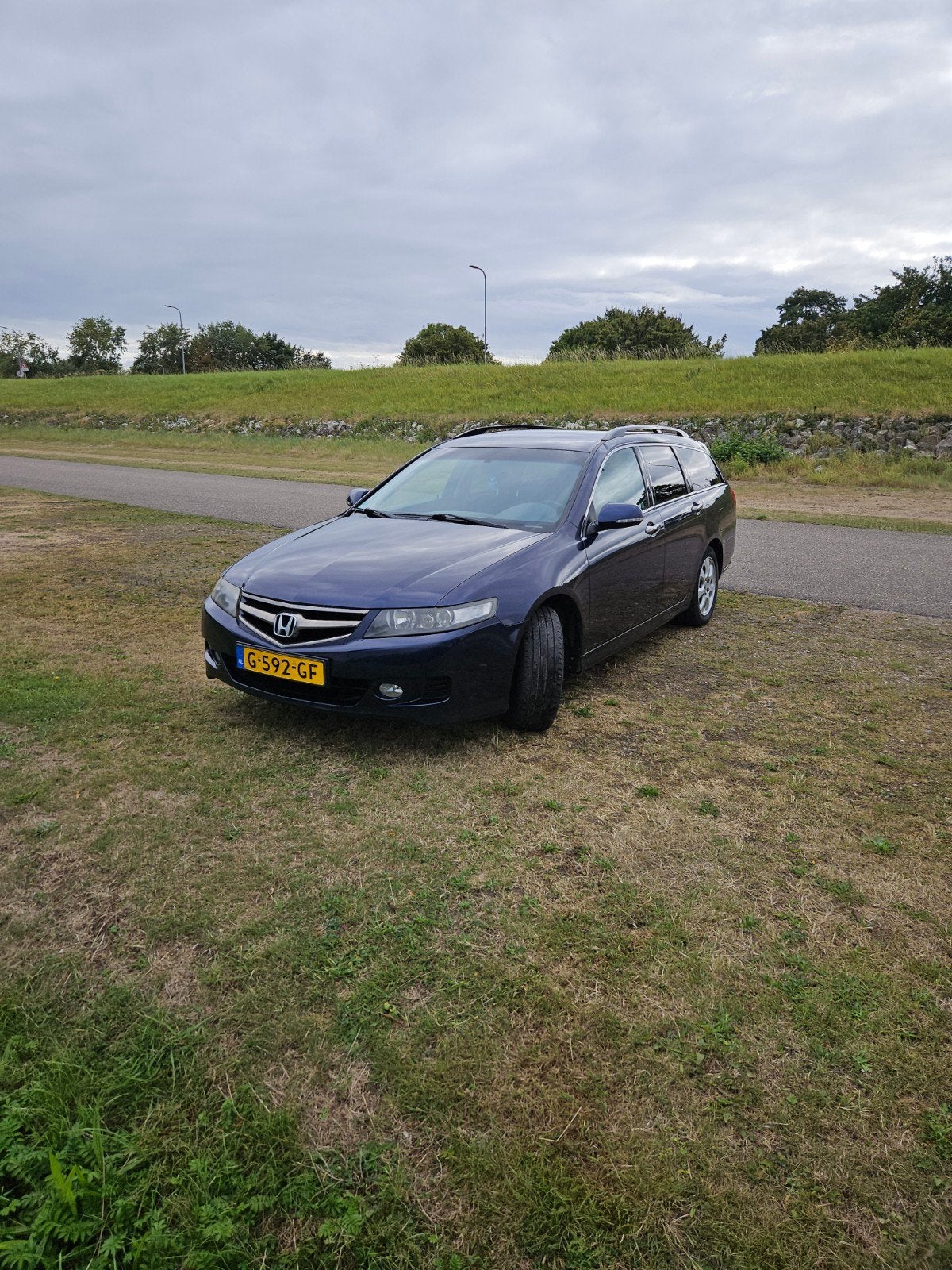 Honda Accord 2.0 I Tourer 2008 Blauw met veel opties!!, Auto's, Honda, Voorwielaandrijving, 1998 cc, 4 cilinders, Blauw