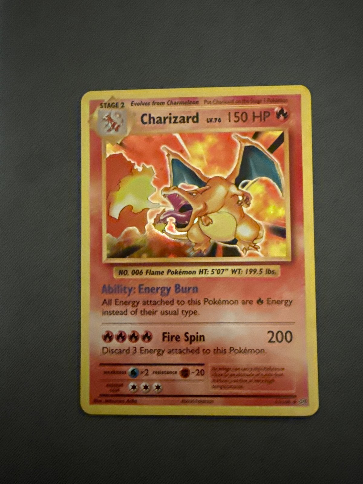 Charizard XY Pokémon kaart uit 2016 - Goede staat!, Hobby en Vrije tijd, Ophalen of Verzenden, Zo goed als nieuw, Losse kaart
