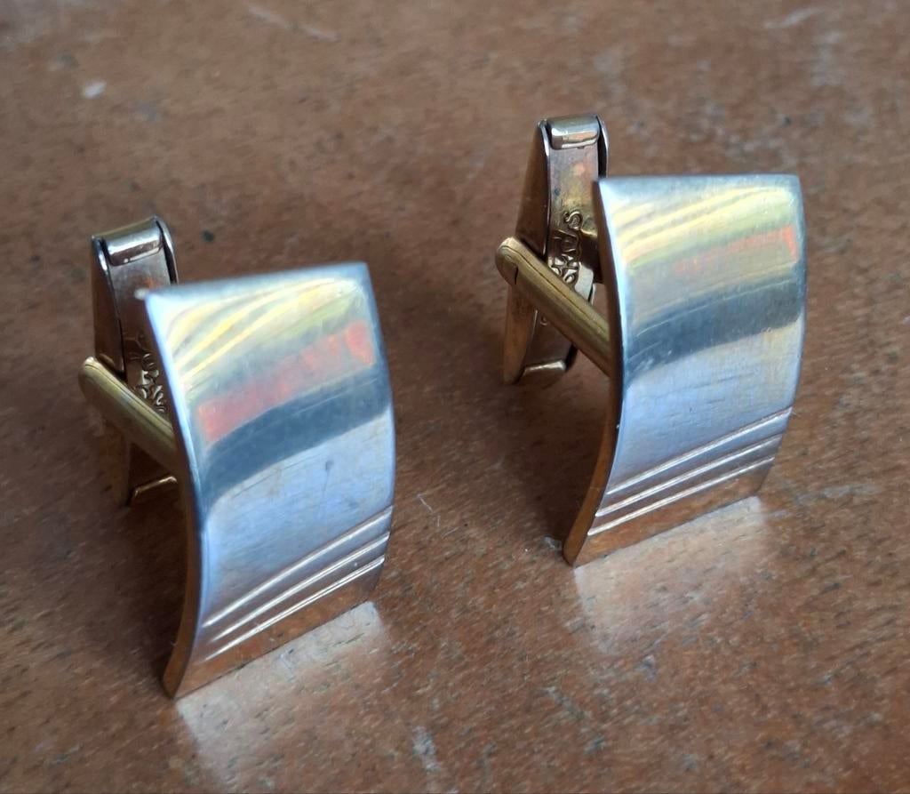 Vintage goudkleurige Joske's of Texas manchetknopen, Ophalen of Verzenden, Overige materialen