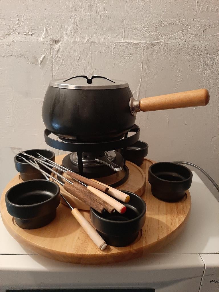 fondue, Verzenden, Zo goed als nieuw, Brander, Fondueset