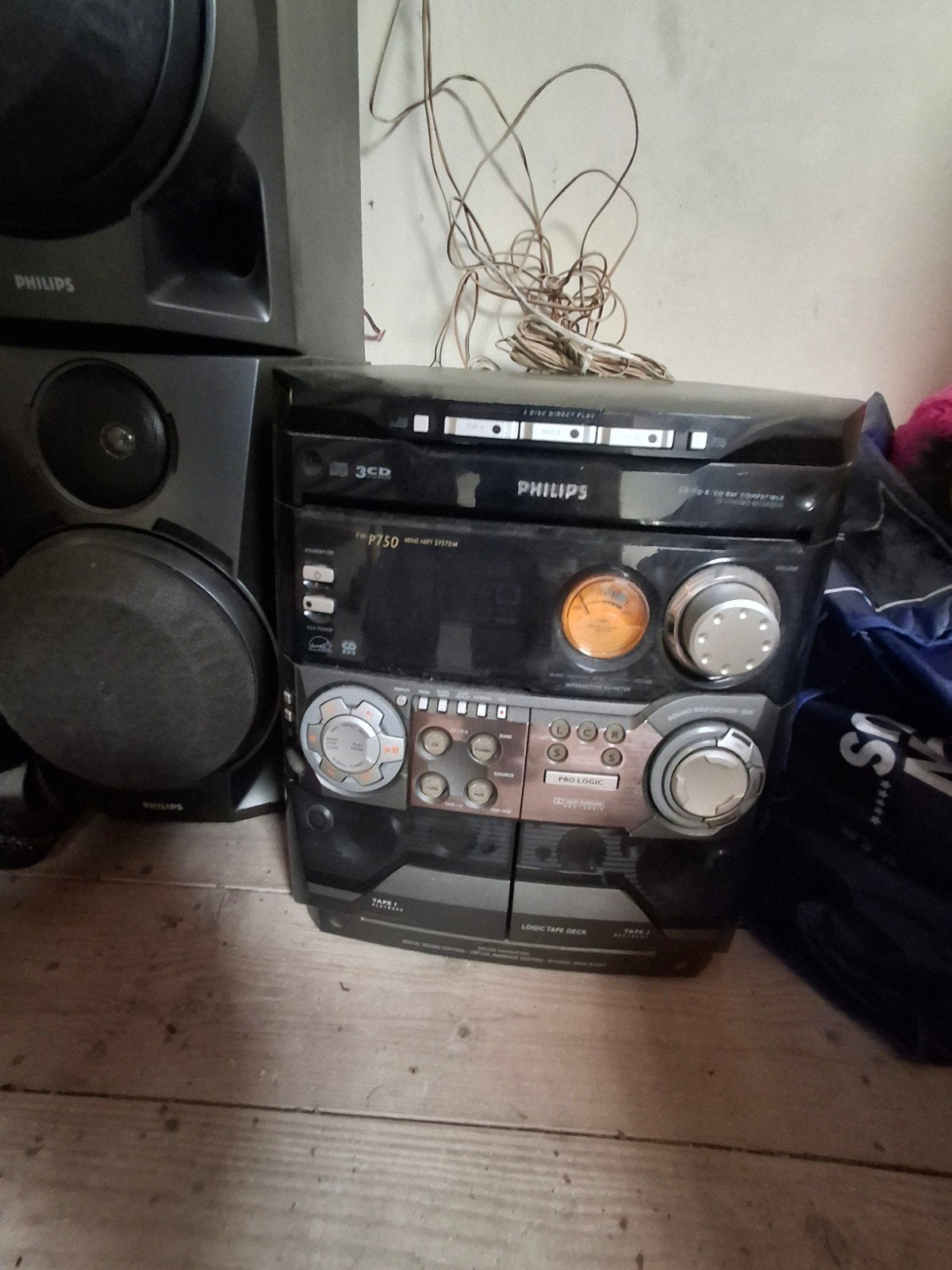 Philips Stereotoren met Dubbel Cassettedeck, CD-SPELER,, Ophalen, Gebruikt, Cassettedeck, Philips
