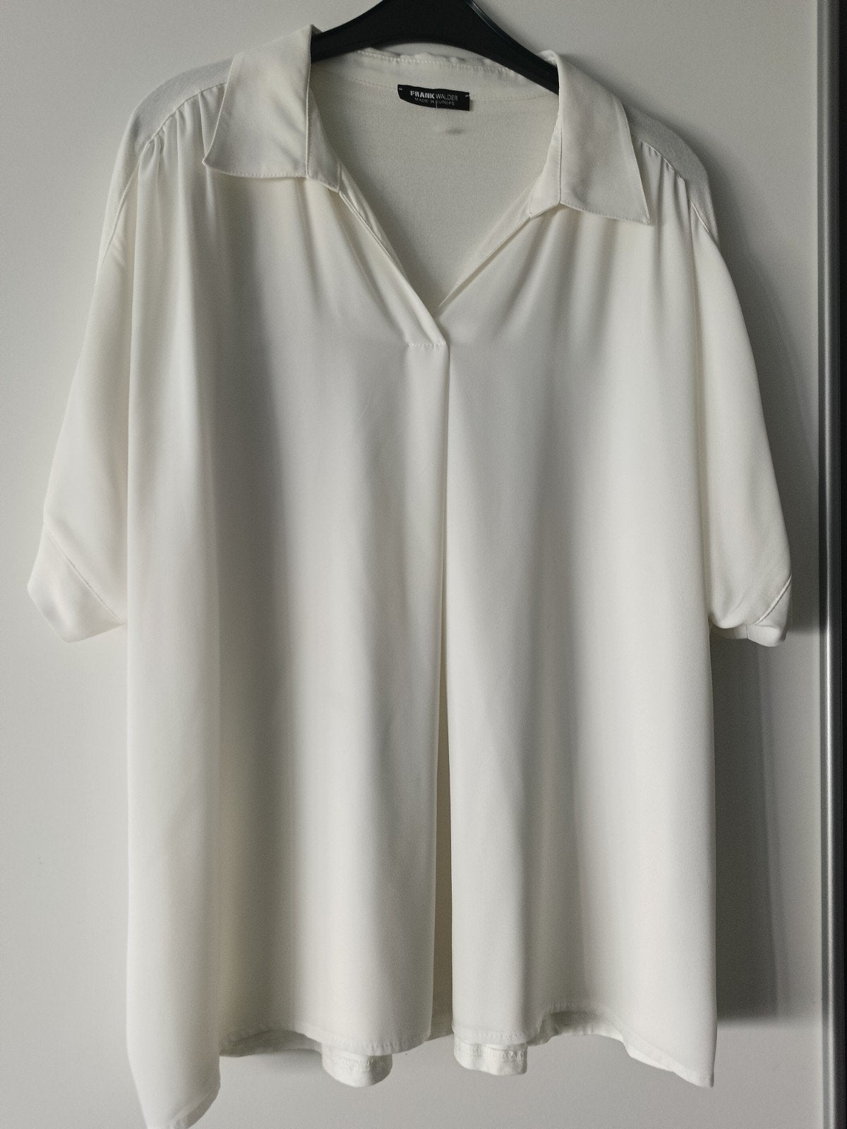 Witte blouse Frank Walder maat 48/50, Wit, Maat 46/48 (XL) of groter, Ophalen of Verzenden, Gedragen