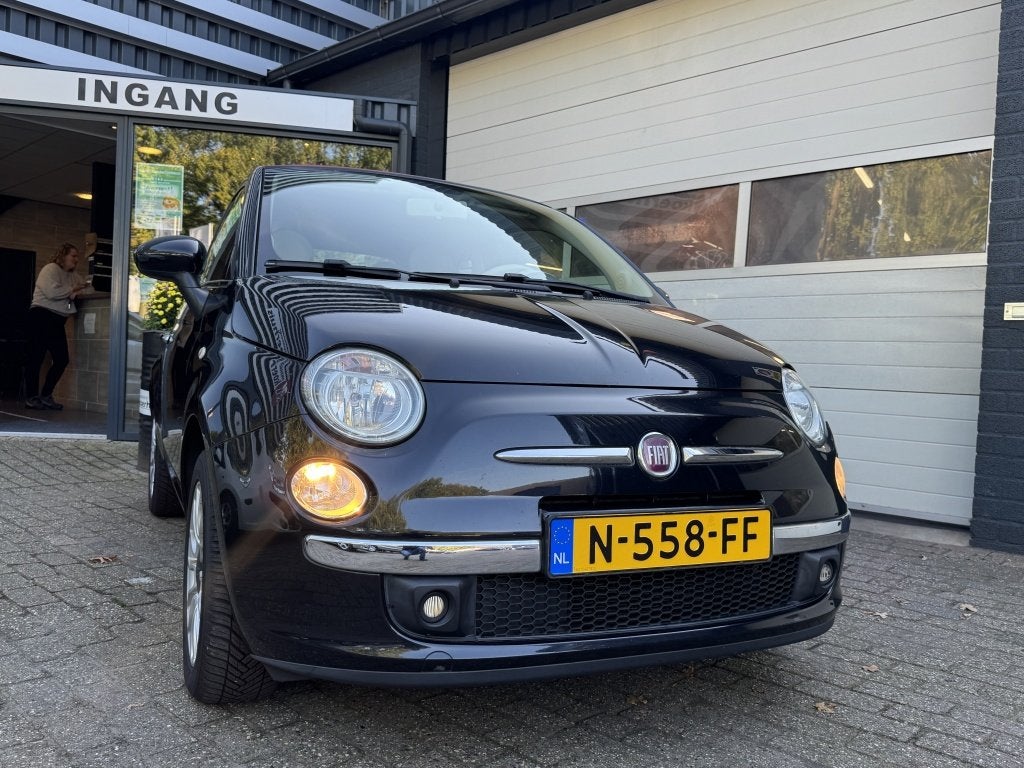 Fiat 500C 1.2 Lounge (bj 2014), Gebruikt, 4 cilinders, Cabriolet, Zwart