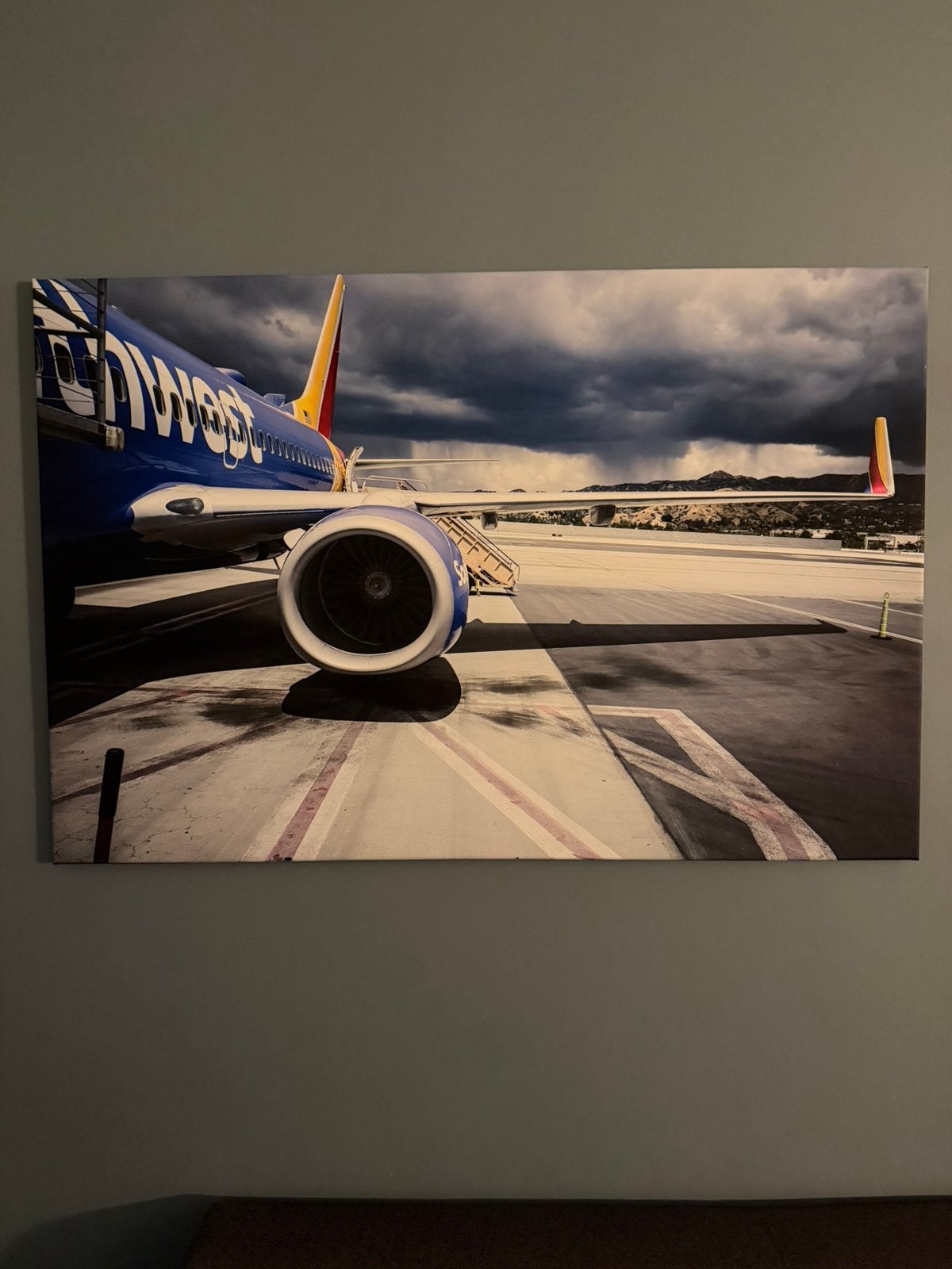 Schilderij Vliegtuig 80 bij 120 cm, Ophalen