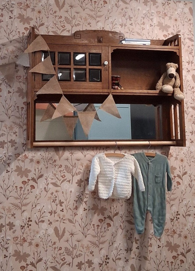 Vintage hangkastje / kapstok / kledingkastje in jouw kleur, Minder dan 90 cm, Kast, Josiéfine Vintage Line, Ophalen of Verzenden