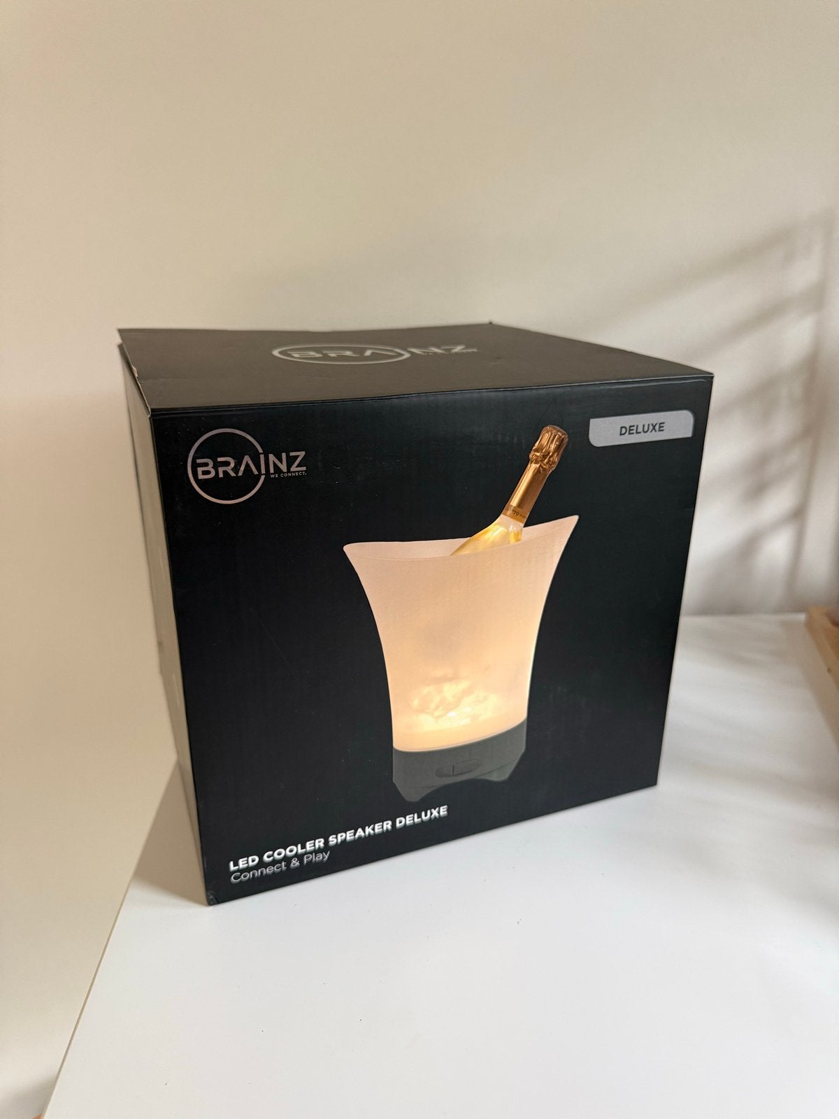 Brainz Wijnkoeler LED Cooler Speaker Deluxe, Nieuw, Kunststof, Ophalen of Verzenden, Modern