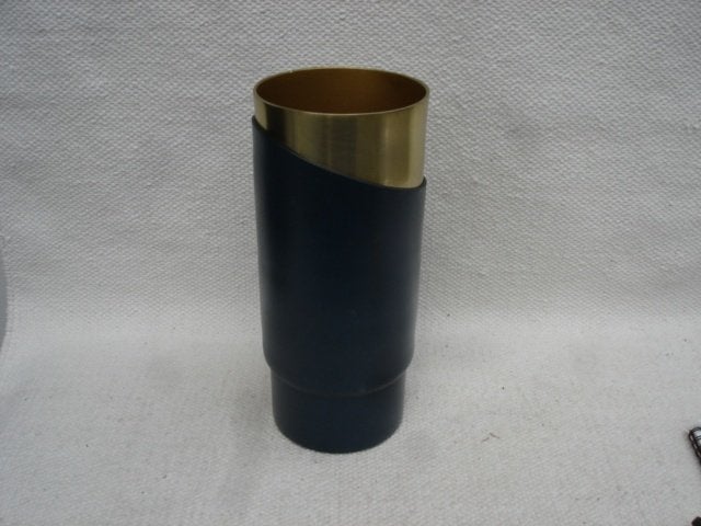 Bloomingville dubbel vaas metaal blauw-goud, 23 cm, Blauw, Ophalen of Verzenden, Zo goed als nieuw