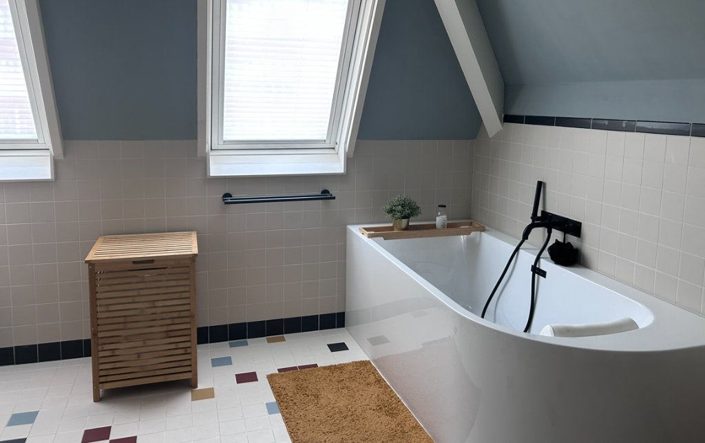Winckelmans tegels 10x10 2m2 wit en zwart, Ophalen, Hardsteen, Nieuw, Minder dan 20 cm