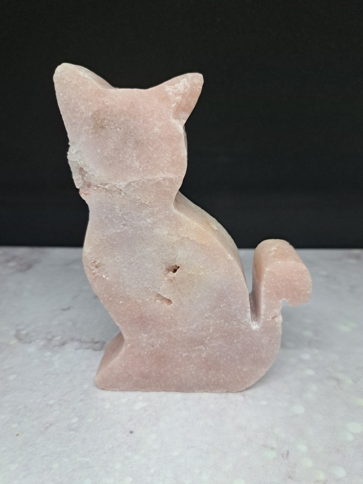 Roze amethist/chalcedoon kat, Verzamelen, Ophalen of Verzenden, Mineraal