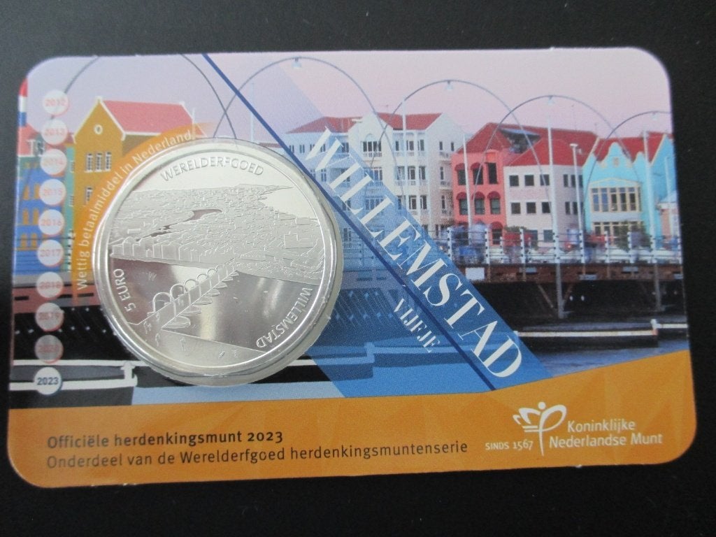 Coincard het Willemstad vijfje 2023, Ophalen of Verzenden, Koningin Beatrix, Euro's, Setje