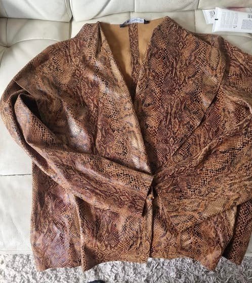 Bruin suède leren jasje Zara maat L, Bruin, Zara, Maat 42/44 (L), Ophalen of Verzenden