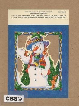 Poezieplaatje Vrolijke Kerst Sneeuwpop 2370, Verzamelen, Poesieplaatjes, Verzenden