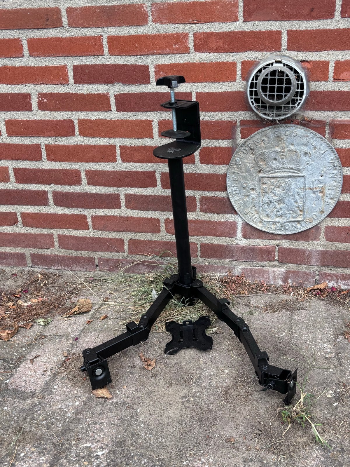 Monitorstandaard voor 2 schermen - Zwart, Gebruikt, IPS, 60 Hz of minder, Ophalen
