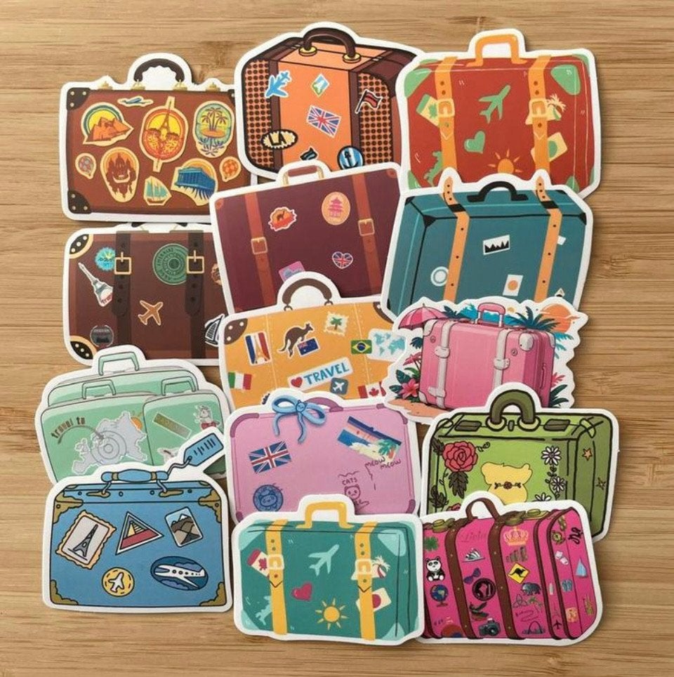 Reizen, vakantie, koffers stickers, Hobby en Vrije tijd, Verzenden, Nieuw, Meerdere stickers