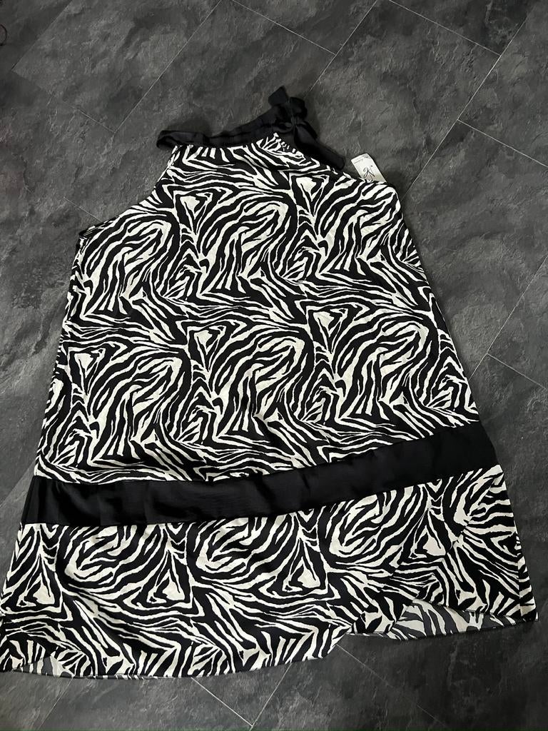 Zebra of luipaard print jurk, Kleding | Dames, Ophalen of Verzenden, Nieuw, Zwart, Jurk