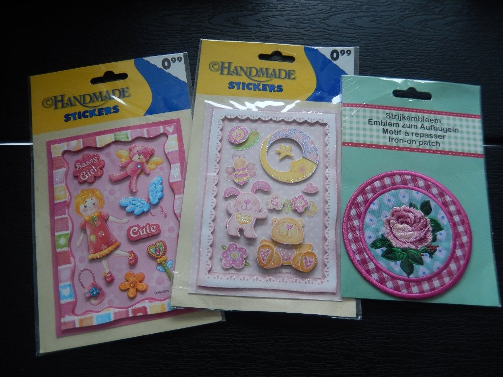 Stickers/Notitieboekje/gummen en strijk embleem (nieuw), Ophalen of Verzenden, Nieuw
