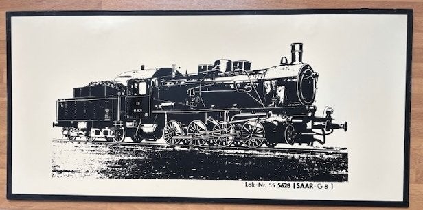 4 kunststof platen van stoomlokomotiven, Ophalen of Verzenden, Zo goed als nieuw, Trein, Overige typen