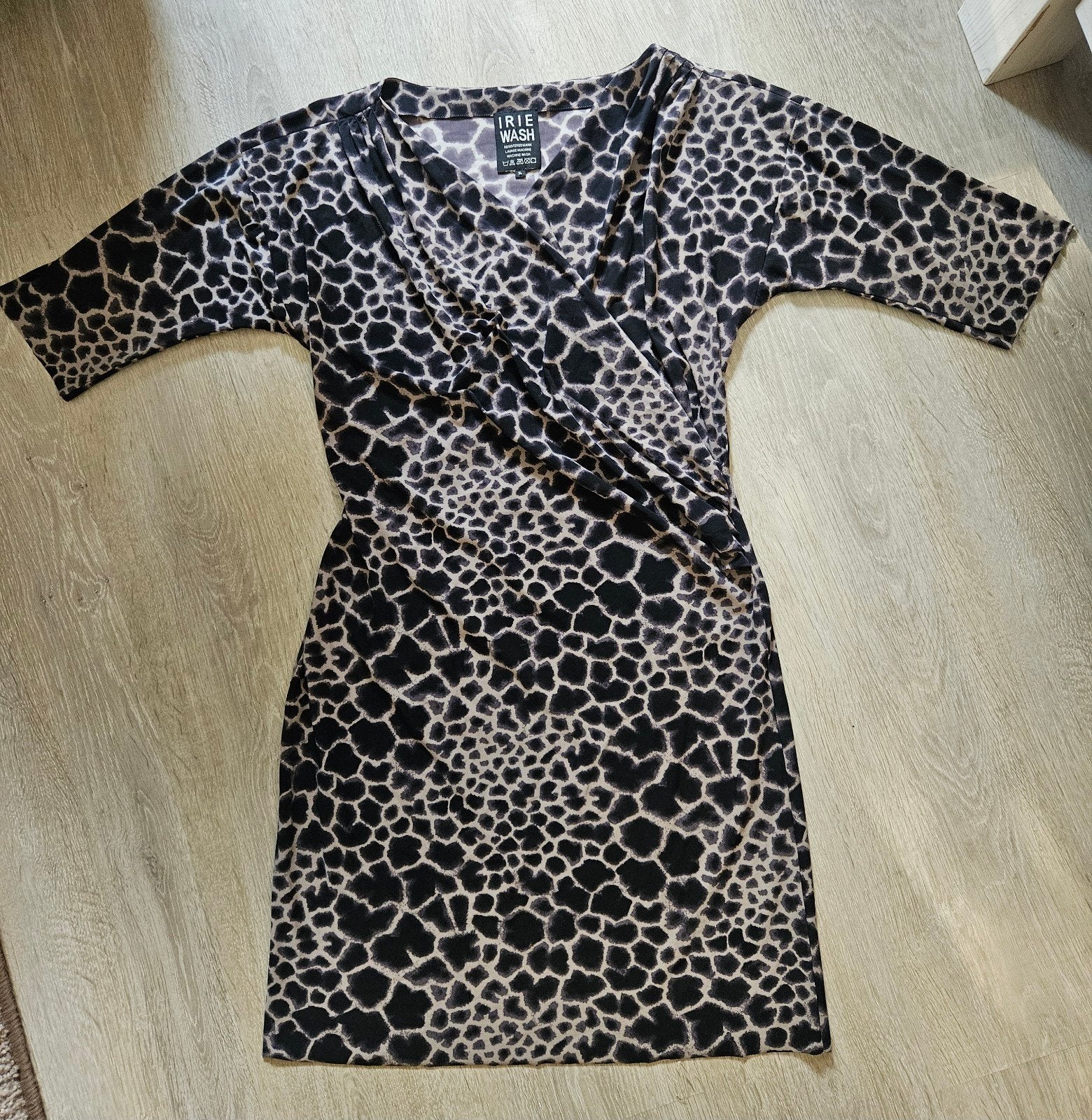 IRIÉ WASH jurk jurkje met Giraffe/Panterprint Maat xl, Ophalen, Zo goed als nieuw, Bruin, Knielengte