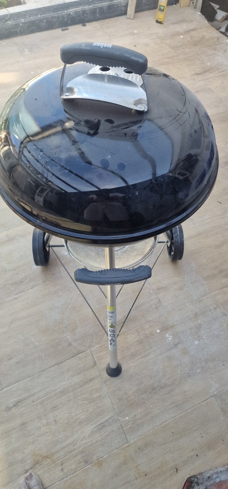 Weber Compact Kettle Houtskoolbarbecue - Zwart, Ophalen, Gebruikt, Weber